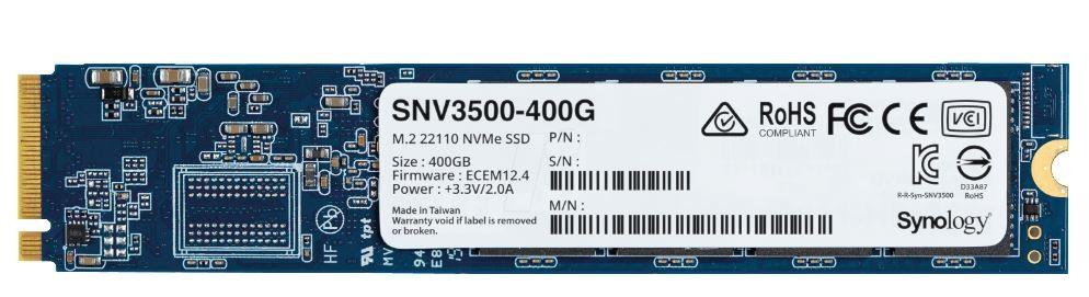 SSD|SYNOLOGY|SNV3500|400GB|M.2|PCIE|NVMe|Write speed 550 MBytes/sec|Read speed 3100 MBytes/sec|TBW 500 TB|MTBF 1800000 hours|SNV3500-400G