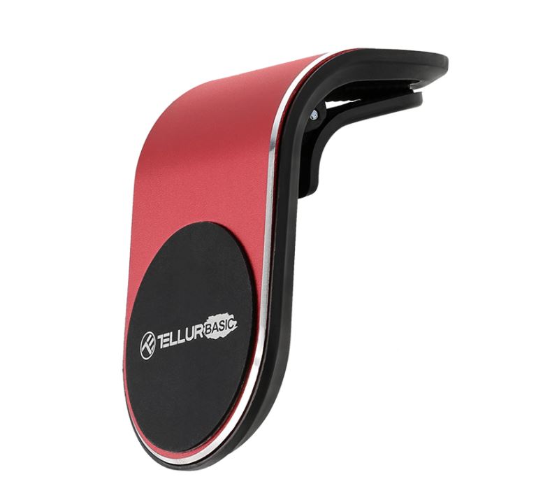 Tellur Basic Car Phone Holder Magnetic MCM7, Air Vent Mount red