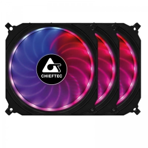 CASE FAN 120MM 3-RGB SET/TORNADO CF-3012-RGB CHIEFTEC