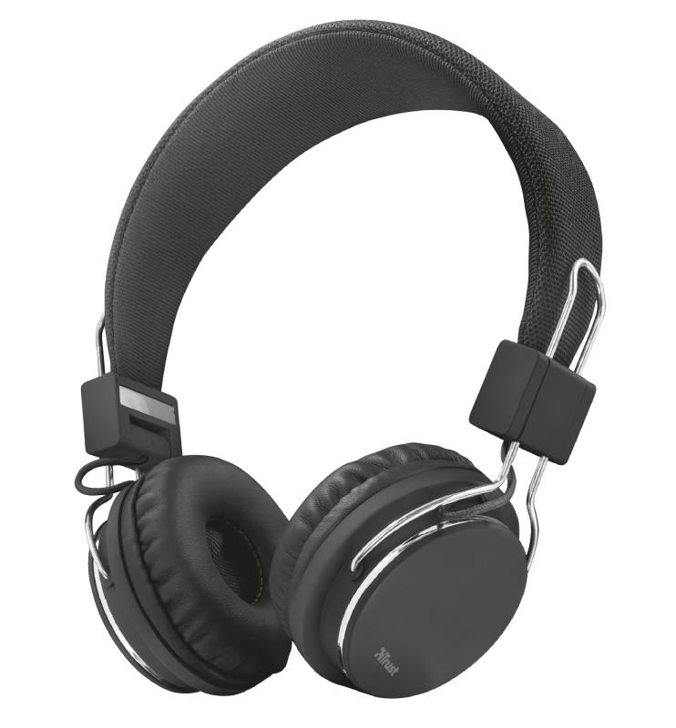 HEADSET ZIVA FOLDABLE/BLACK 21821 TRUST