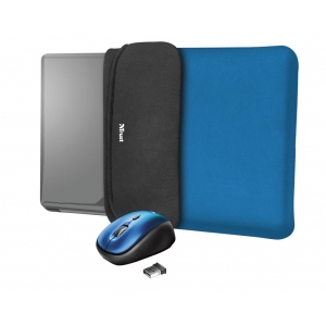 NB SLEEVE +MOUSE 15.6" YVO/REVERSIBLE BLUE 23452 TRUST