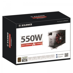 Power Supply|XILENCE|550 Watts|Efficiency 80 PLUS BRONZE|PFC Active|XN083