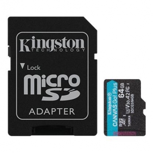 MEMORY MICRO SDXC 64GB UHS-I/W/ADAPTER SDCG3/64GB KINGSTON