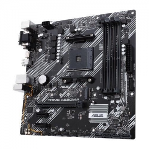 Mainboard|ASUS|AMD A520|SAM4|MicroATX|2xPCI-Express 3.0 1x|1xPCI-Express 3.0 16x|1xM.2|Memory DDR4|Memory slots 4|1x15pin D-sub|1xDVI|1xHDMI|2xUSB 2.0|4xUSB 3.0|1xPS/2|3xStereo jack 3.5mm|1xRJ45|PRIMEA520M-A