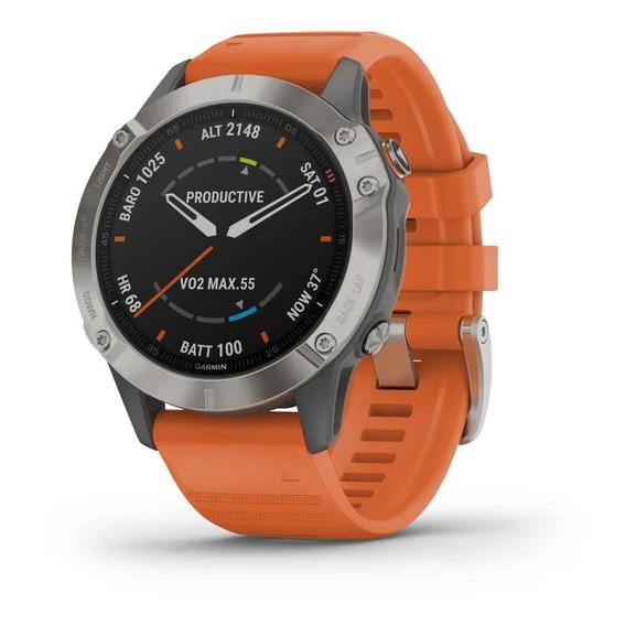 SMARTWATCH FENIX 6 SAPPHIRE/GR/ORANGE 010-02158-14 GARMIN