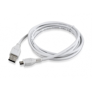 CABLE USB2 A PLUG/MICRO B 1.8M/WHITE CCP-MUSB2-AMBM-6 GEMBIRD