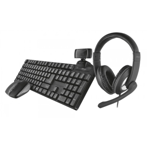 KEYBOARD +MOUSE OPT.+HEADSET/OFFICE BUNDLE 4IN1 24040 TRUST