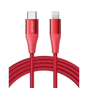CABLE LIGHTNING TO USB-C 1.8M/RED A8653H91 ANKER