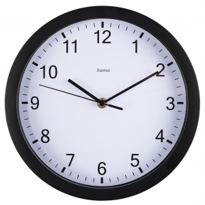 Hama 00186338 Wall clock Pure 25cm Quiet Black