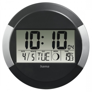 Hama 00186383 PP-245 Wall Clock Black